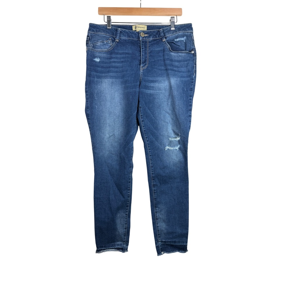 Democracy Women's Freedom Jegging Skinny Jeans size 14 Blue Denim